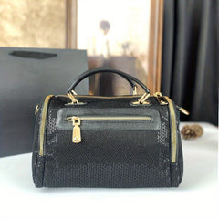 Women’s Rhinestone Satchel Bag with Double Front Pockets