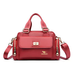 Sleek Street High Quality Pu Soft Leather Large Capacity Locomotive Main Satchel bag Women 2024