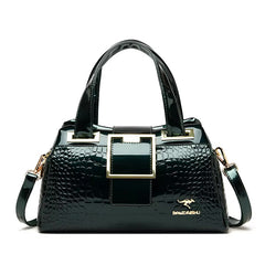 Patent leather large capacity high quality handbag