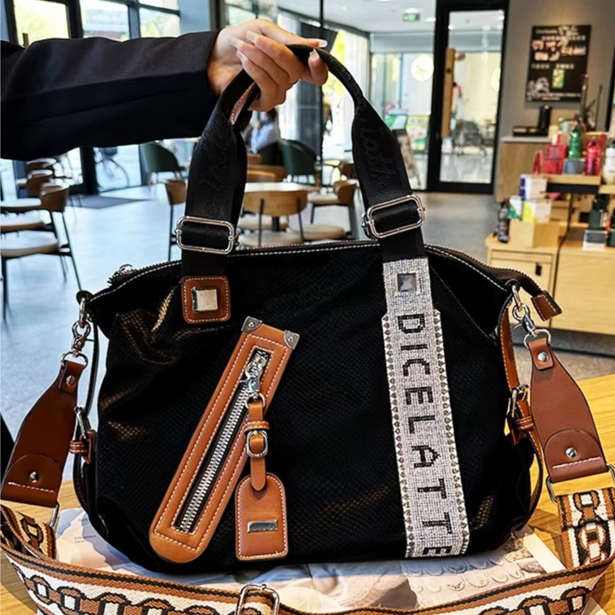 Women's Tote Bags Bling Pu Leather Stylish & Durable Everyday Carry Bag