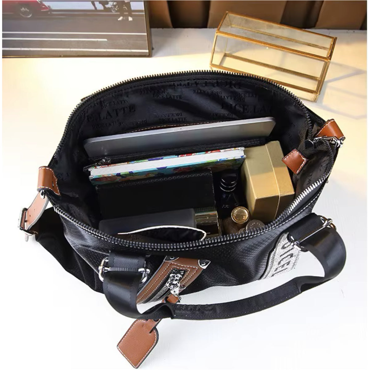 Women's Tote Bags Bling Pu Leather Stylish & Durable Everyday Carry Bag