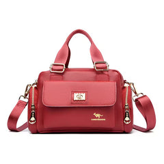 Sleek Street  High Quality Pu  Soft Leather Large Capacity Locomotive Main Satchel bag Women 2024