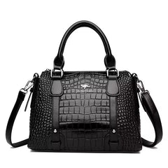 Tote Bag Women 2024 Vegan Leather Crocodile design High Quality Shoulder