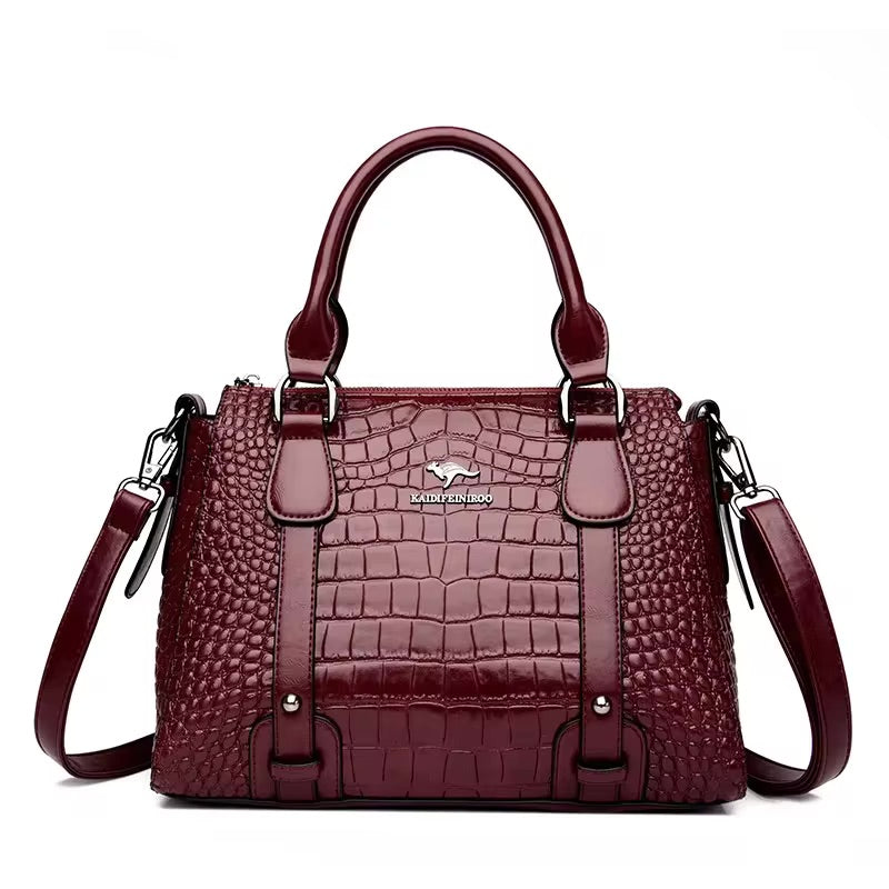 Tote Bag Women 2024 Vegan Leather Crocodile design High Quality Shoulder