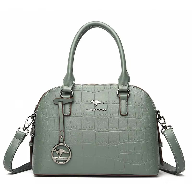 Croc Embossed Satchel Bag - Versatile & Stylish-aoutfit Co