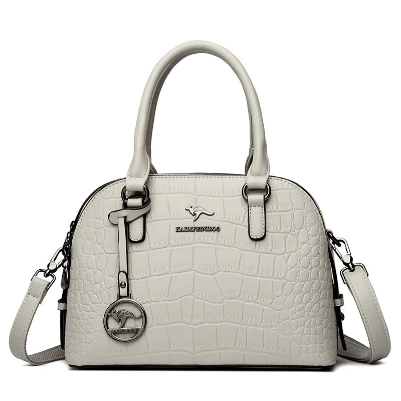 Croc Embossed Satchel Bag - Versatile & Stylish-aoutfit Co